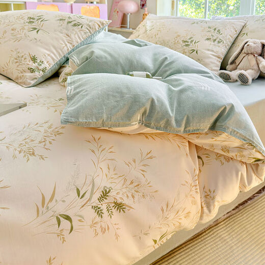 Fantasy Valley Butterfly Quilt Cover Single Spring and Summer Single Quilt Cover Dormitory Wonderful Forest Single Quilt Cover 110X150cm Baby Only Suitable for 110