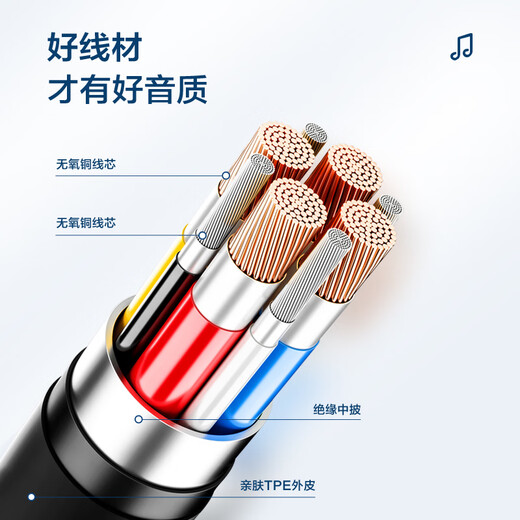 智国者（WITGOER）【3米加长线】电脑耳机有线入耳式带麦克风二合一台式机笔记本游戏耳麦电竞直播双孔插头圆头专用