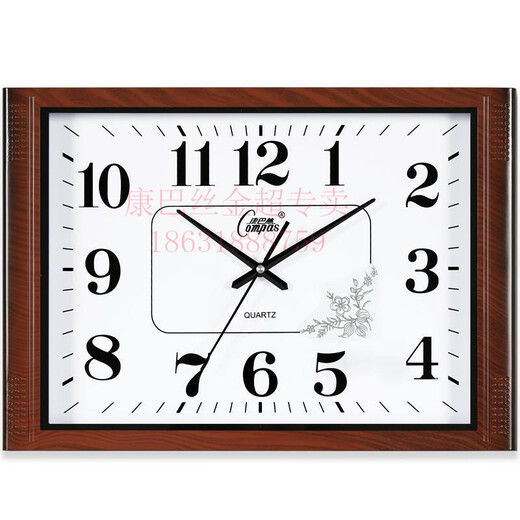 Combasi Wohnzimmer sauberer Sound Wanduhr Schlafzimmer Büro Hanging Tisch Einfacher Kalender Uhr Haushaltsquarzuhr Perpetual Kalender 6626 Silbergrau 10 Zoll 49*34 cm