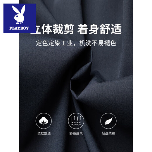 Playboy Graphene Dad Winter Jacket Middle-aged and Elderly Cotton Coat Plus Velvet Thickened Men's Down Middle-aged Warm Cotton Coat 25889 Navy Graphene Quick Heat Plus Velvet Plus XL Recommended 90-120 Jin Jin is equal to 0.5 kg