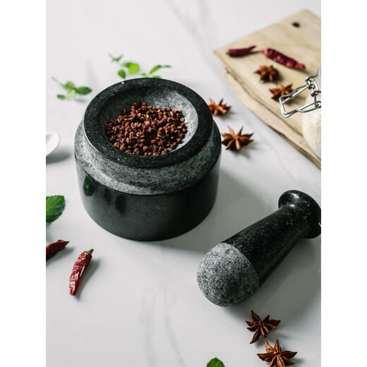 Shantou Lincun Garlic Jar, Garlic Pounding Jar, Household Eds pestle and mortar-marble grinder, double-sided grinder