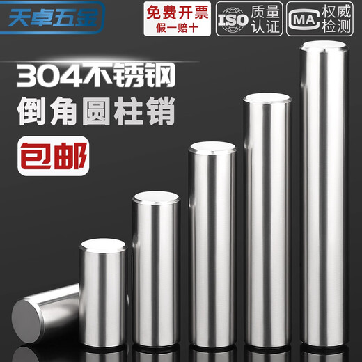 Tianzhuo Hardware high-precision 304 stainless steel cylindrical pin positioning pin fixed pin shaft pin solid 1M2M3M4M5 6 8 3*100 10 pieces