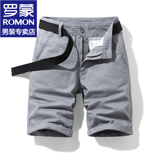Pantalones de cinco puntos para hombres de Romon Shorts Pantalones sueltos para hombres Pantalones de playa Pantalones de tamaño masculino Pantalones de tamaño medio para hombres 17152 Caki 29 (2 pies 2)