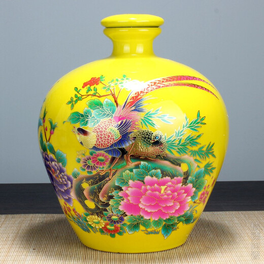 Jingdezhen Ceramic Wine Bottles and Jars Sealed Liquor Bottles Empty Bottles and Jugs 5Jin Jin is equal to 0.5kg with overglaze colored lotus