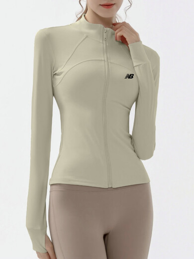 Tights women's tops new Nb fitness jacket women's tight quick-drying tops long-sleeved Pilates jacket running black M