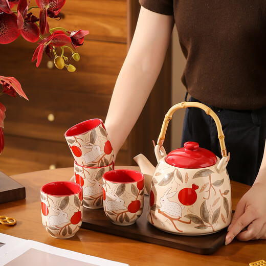 LAPULIAO wedding gifts for the bride and groom, high-end practical besties, friends, engagement dowry, wedding high-end tea sets, souvenirs, wedding gifts, including tray | gift box + gift bag