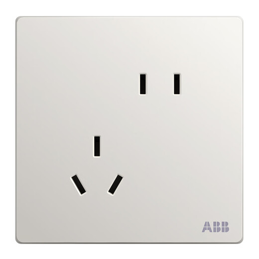 ABB switch socket panel Xuanzhi series white frameless type 86 household five-hole socket