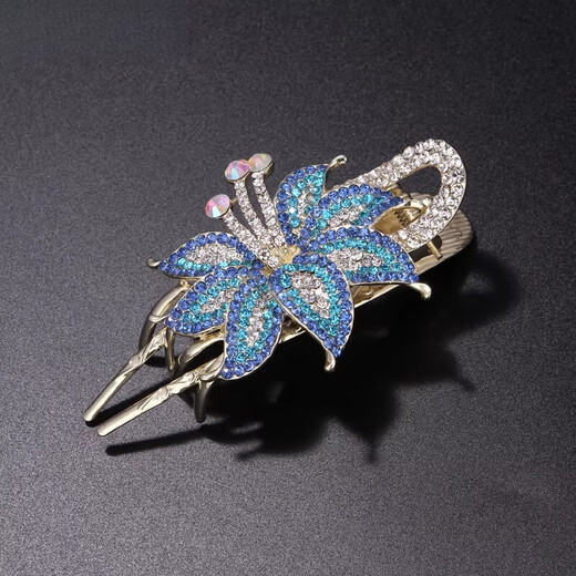 MuurceeR mother's hair clip, hairpin, hairpin, hairpin, women's back of head, large hairpin, three-tooth duck, purple