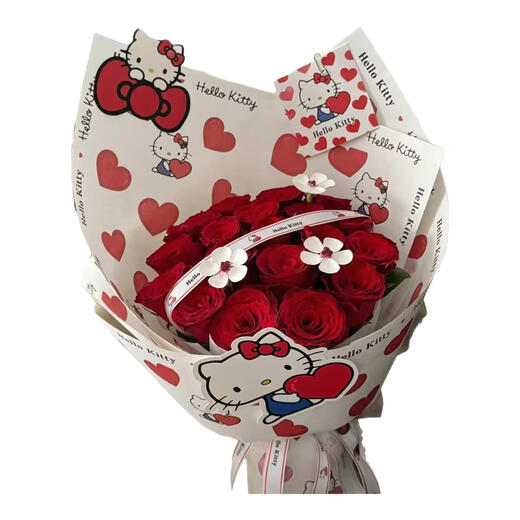 Spend time hellokitty bouquet of immortalized flowers, roses, simulated soap bouquet as a New Year's Eve birthday gift for your girlfriend and best friend. The rest of your life is sweet. Kitty bouquet-11 small red bouquets