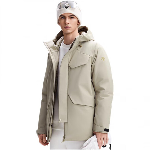 DESCENTE New Year's gift SKI STYLE series sports hooded waterproof long-sleeved parka down jacket men's BK-Anthracite M