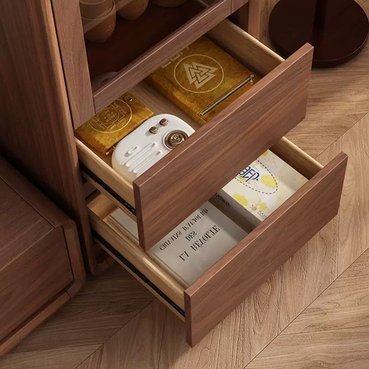 Yusenyi full solid wood wine cabinet living room standing cabinet floor-standing single door sideboard simple home TV side cabinet wall storage solid wood color length 50 deep 35 high 120 single door