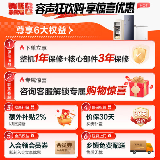 Ronshen 300L single-temperature household freezer PCM anti-corrosion inner tank with large capacity can store about 430Jin