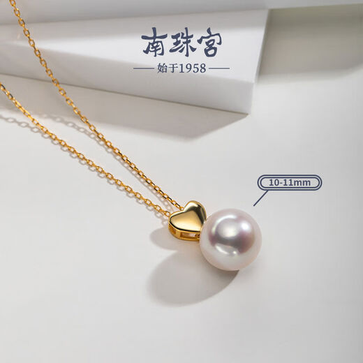 Buhesyt Love 925 Silver Freshwater Pearl Pendant Single Round Gift Brand Girls CD055SD 925 Silver Freshwater Pearl Pendant Gold 10:00-11:00mm