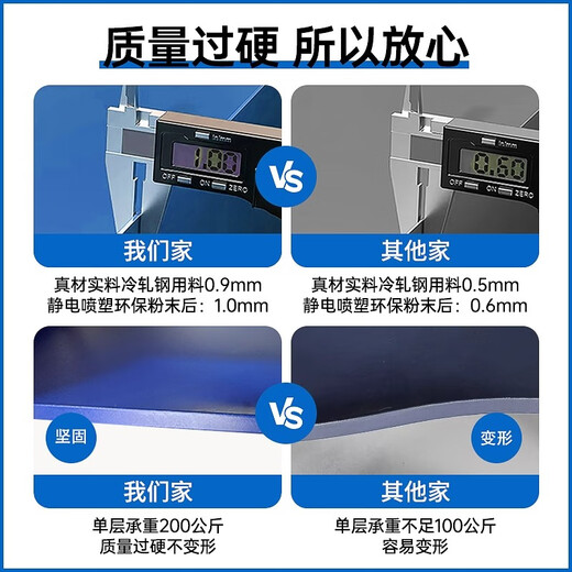 Crown Tool Cabinet Factory Workshop Iron Cabinet Heavy-duty Thickened Storage Cabinet Auto Repair Parts Cabinet Toolbox Parking Space Storage Cabinet