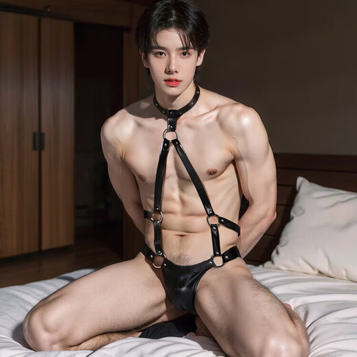 Universal underwear for men, special thong, valet suit underwear, gay male couple jGG set, plane lace, thin and see-through, extremely tempting for men to engage in sexual intercourse and teach transvestites