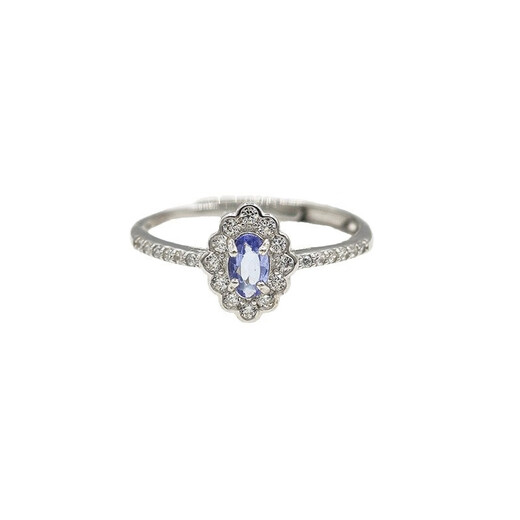 Natural tanzanite ring, crystal clear and sparkling s925 silver ring for your girlfriend, natural tanzanite, adjustable opening