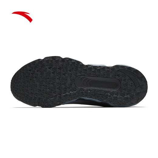 ANTA Elastic Rubber丨Cushioning Running Shoes Men's Rebound Running Shoes Men's Comfortable Breathable Sports Shoes Men's Shoes Sand Gray/Basic Black-3 39 (Male 6.5)