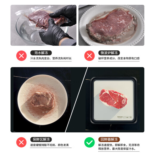 SMVP German imported quality intelligent ultra-fast fresh defrost household kitchen ingredients rapid ice seafood defrost black