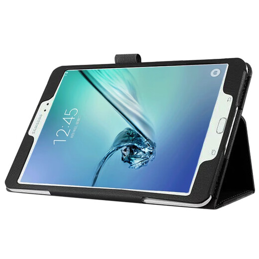 蓦越 保护套适合三星TAB S2 8.0英寸平板电脑套皮套T710/T715C/T713/T719保护壳外套 荔枝纹黑色