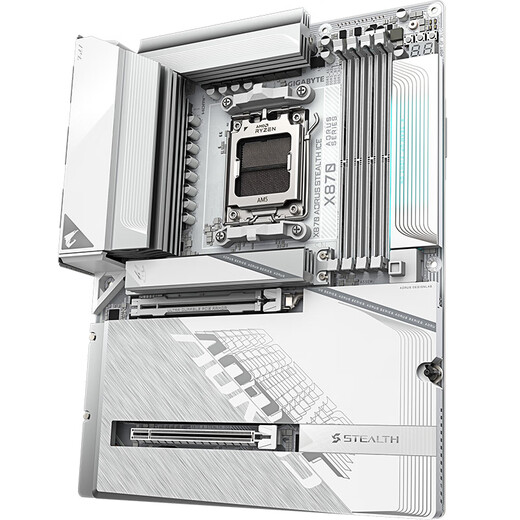 GIGABYTE back-mounted ice sculpture X870 AORUS STEALTH ICE motherboard DDR5 supports AMD CPU AM5 9700X 9950X 9900X 9600X