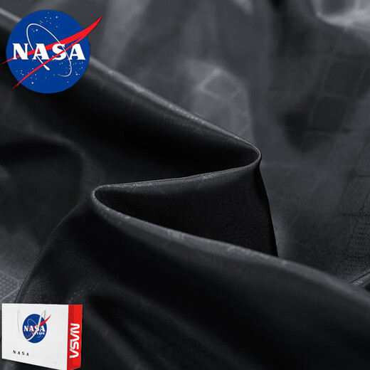 NASA RHUDE windbreaker men's mid-length spring and autumn coat men's youth loose coat autumn printed velvet hooded autumn and winter windbreaker black 5XL (200-220Jin Jin equals 0.5 kg)