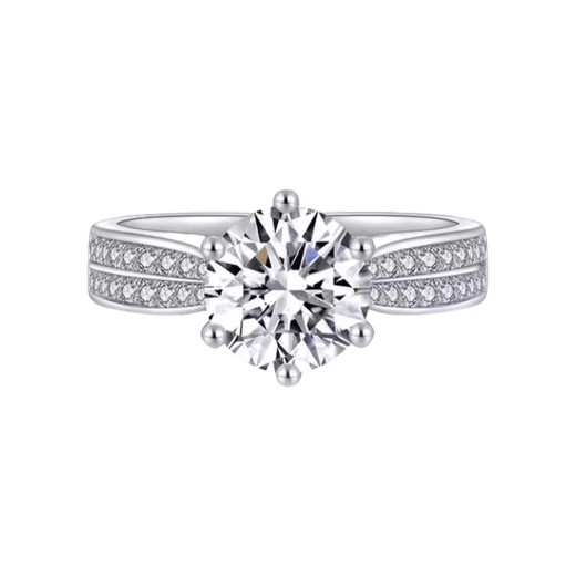 I Do Platinum PT950 Diamond Ring Women's Gypsophila 1 Carat Starlight Queen Cultivated Diamond Wedding Ring Proposal Gift for Girlfriend Starlight Queen 50 Points Diamond No. 13