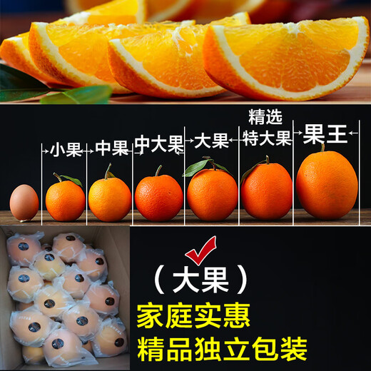 Jiangman Frische Gannan Navel-Orange direkt von der Quelle Frische süße Orangenfrüchte der Saison für schwangere Frauen Handgeschälte frische Orange 10Jin Jin entspricht 0,5 kg Von alten Bauern handgepflückt 80 mm (inklusive) - 85 mm (exklusiv) 9Jin Jin entspricht 0,5 kg