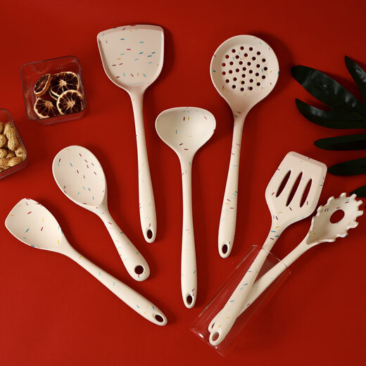 Yongfan German imported quality spoon kitchen kitchen supplies soup spoon spatula rice spoon kitchen utensils colander household kitchen utensils color line colander food grade silicone - family first choice