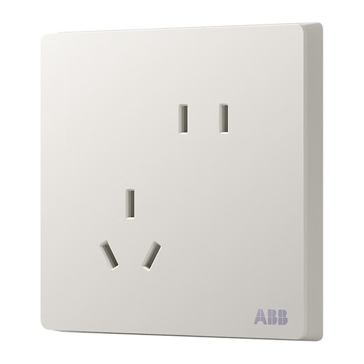 ABB switch socket panel Xuanzhi series white frameless type 86 household five-hole socket