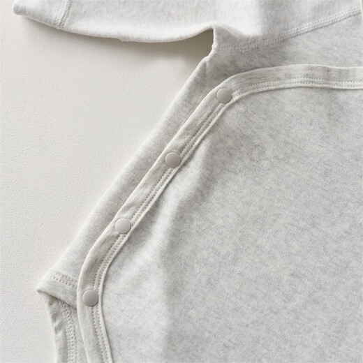 Autumn and winter 280g soft velvet cotton high-elastic warm baby swaddling clothes type A boneless baby triangle romper, off-white 59cm