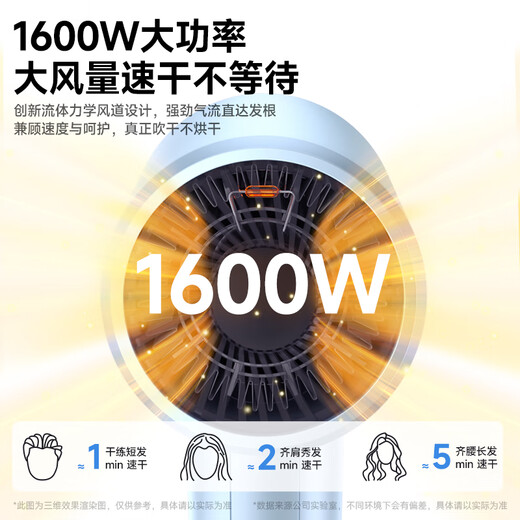 KONKA folding hair dryer, home silent negative ions, high power, non-damaging hair dryer, strong wind, student dormitory, high speed barber shop, second dry, special birthday gift for women and men, blue standard model, foldable + 60 million negative ions + air nozzle