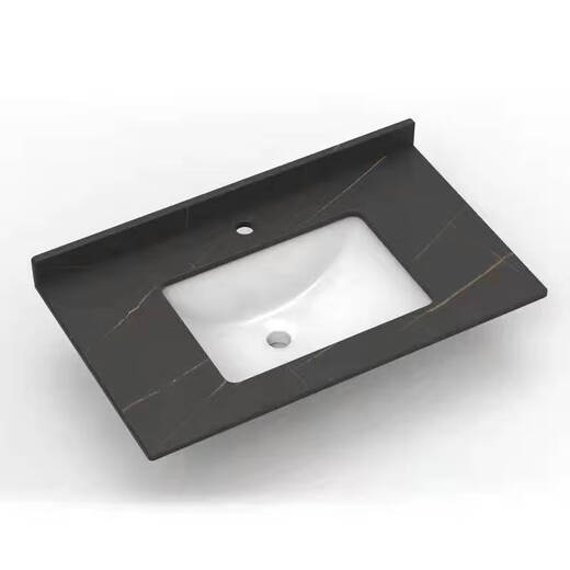 Bathroom integrated ceramic cabinet and basin countertop semi-embedded household washbasin bathroom washbasin 80*47 single basin horn basin