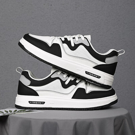 Huilijun 2025 Herbst Extra-Large Board Schuhe 45 Nationale Trend weiße Schuhe Casual Schuhe 47 plus fette Herrenschuhe 48 6169 Weiß brauner Maschenstil 46