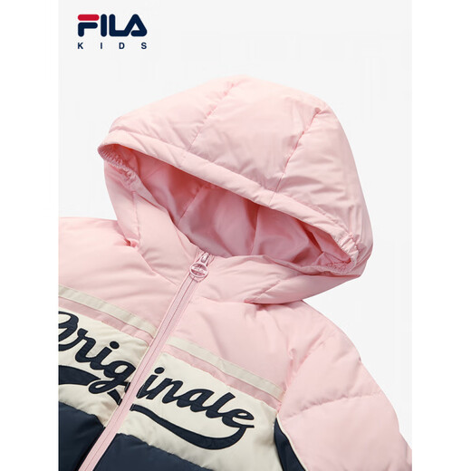 FILA Feila Down Jacket Winter New Style Girls' Warm Jacket for Middle and Large Children Official Flag Authentic Night Machine Blue-FNV 140 cm