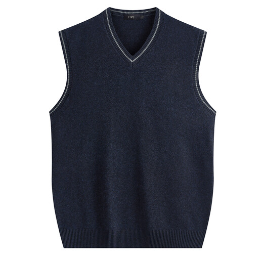 Shanshan 100% Australian wool sweater V-neck sleeveless heavyweight thickened skin-friendly soft bottoming shirt with sweater inside