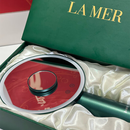 Birthday wedding gift LAMER makeup mirror with light led smart mirror internet celebrity desktop mirror companion gift green smart mirror + 5x mirror + gift box + shopping bag