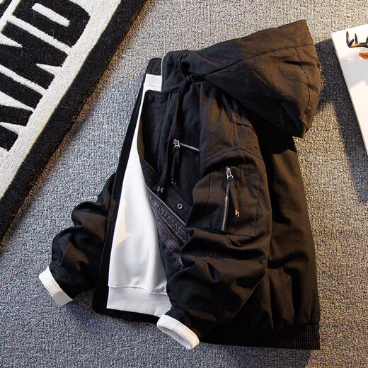 Playboy Cotton Workwear Down Jacket Men's Winter Warm White Duck Down Men's Hunting Flight Jacket Brown 3XL (186-205Jin Jin equals 0.5kg)