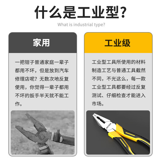 Needle nose pliers 3-piece wire cutters diagonal nose pliers multifunctional vise household powerful labor-saving handmade pliers German-style 8-inch industrial needle-nose pliers