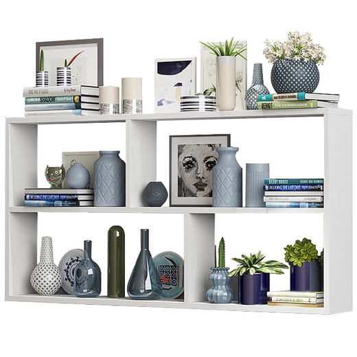 Chaoyijia solid wood wall storage rack wall-mounted bookshelf wall-mounted wall locker storage wall cabinet wall cabinet creative rack two layers long 120 deep 20 high 65 white