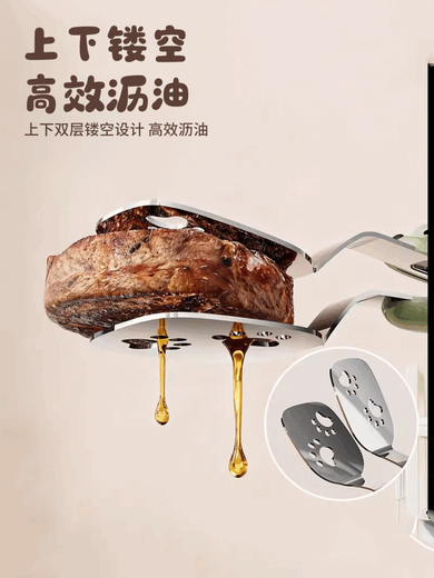 Junzhifu 304 stainless steel tongs fried fish spatula non-stick pan multifunctional kitchen spatula omelette pancake steak food tongs green - 1 pack frying spatula/clip two-in-one bear fried fish tongs upper and lower pairs