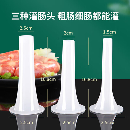 Jidaocook sausage enema machine household manual push sausage machine sausage machine meat sausage casing sausage filling tool hand push sausage machine with 3 enema tubes
