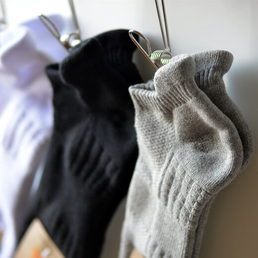 Socks God produces ultra-thick towel-soled sports boat socks cotton terry sweat-absorbent non-slip yoga running socks for men and women, white, one size fits all