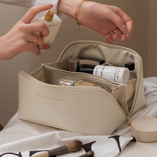 Complete new product cosmetic bag women's large capacity ins sense 2024 new portable travel cosmetics waterproof wash collection rose pink upgraded thickened large capacity_classified storage makeup cosmetics