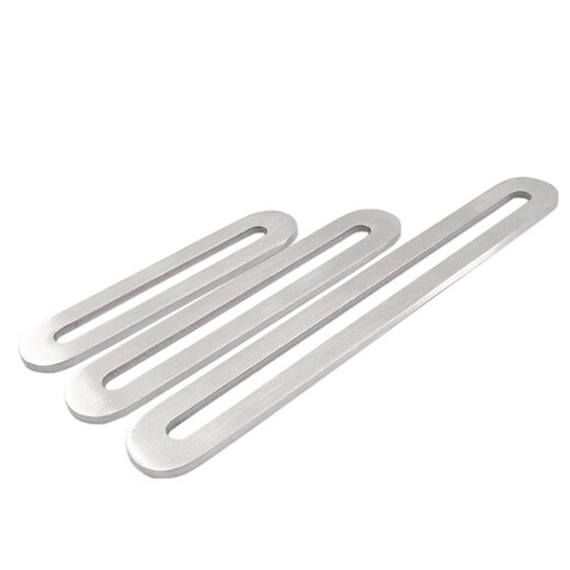 Xu ordered 304 stainless steel opening baffle adjustable through-hole straight piece holder bracket baffle metal steel sheet iron sheet through-hole straight piece 3*20*90 (hole 6.5mm)
