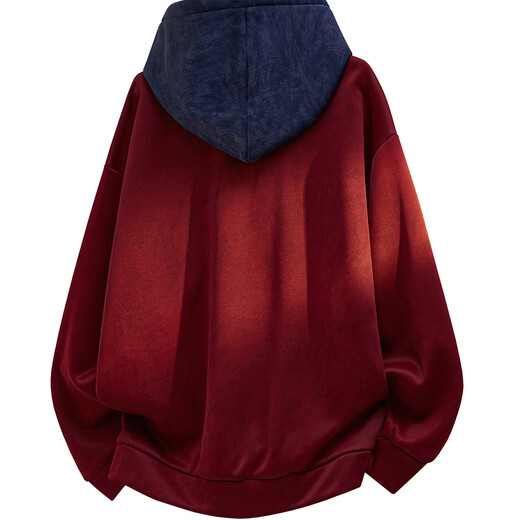 ШОКОЛАДНАЯ мужская модная брендовая толстовка с капюшоном в стиле пэчворк, зима 2025, новый стиль, плюс бархатный утолщенный красный тяжелый топ для мужчин, кремово-белый встречный размер, рекомендуемый размер 5XL 210-230Jin Jin равен 0,5 кг