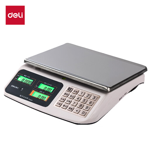Deli (deli) weighing electronic scale commercial platform scale pricing scale gram scale 30kg electronic scale market stall fruit charging scale high-precision counting scale kitchen scale TE903