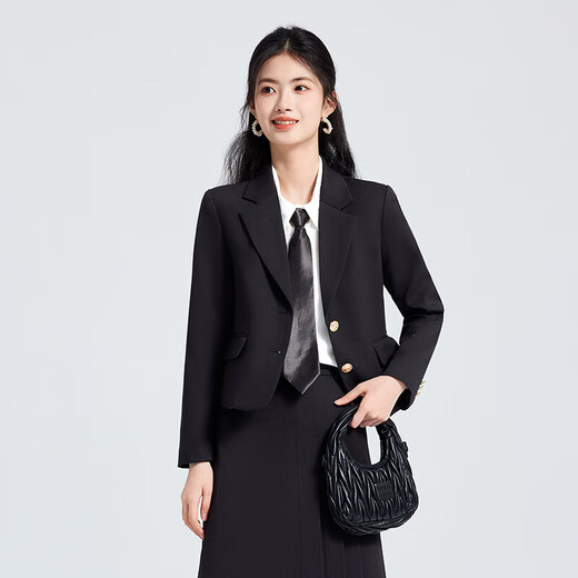 Light workplace formal women's suit, college student teacher interview wear, small suit, professional attire, suit jacket, skirt, black jacket + 2108# white shirt + skirt M