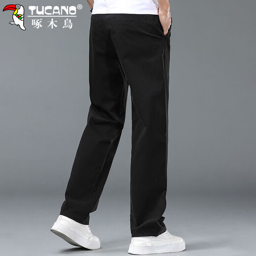Woodpecker (TUCANO) casual pants men's spring business straight pants men's trousers men's trendy loose trousers black 32