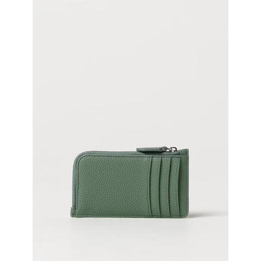 EMPORIO ARMANI Women's Card Holder Storage Portable Carry Non-slip Design Lightweight Style Green Synthetic Leather Green TU