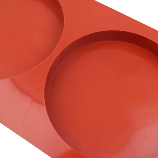 Yusenyi Bray Pudding Food Grade Inch Mold Silicone Inch Disk Baking Silicone Round Bray 64 High Temperature Resistant Mold Cake (about 4 inches) 6-connected disc silicone mold (diameter 9.6cm) brick red